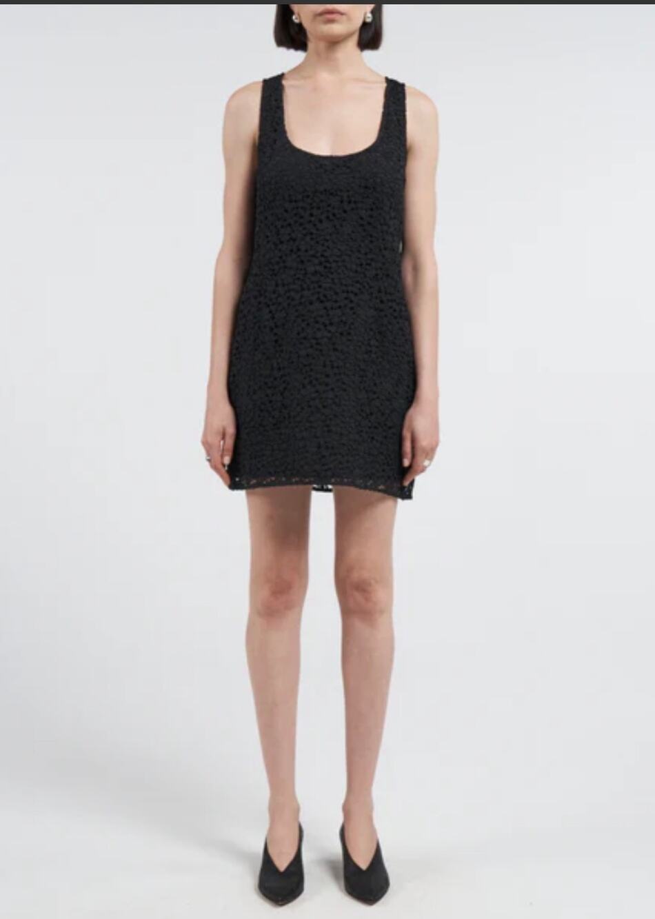 Black Sleeveless Mini Dress - Unbranded